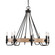 Deschutes, Eight Light Chandelier in Sanded Black (52|21356)