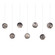 Palatino Seven Light Pendant in Earth with Speckles (142|9000-1068)