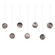 Palatino Seven Light Pendant in Earth with Speckles/Silver (142|9000-1068)