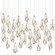 Glace 30 Light Pendant in White/Antique Brass (142|9000-1038)