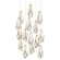 Glace 15 Light Pendant in White/Antique Brass/Silver (142|9000-1036)