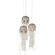 Medusa Three Light Pendant in Nickel/Clear/Silver (142|9000-1027)