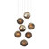 Pathos Seven Light Pendant in Antique Silver/Antique Gold/Matte Charcoal/Silver (142|9000-1014)