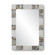 Elena Collection Mirror in White/Brown/Mirror (142|1000-0132)