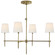 Bryant Four Light Chandelier in Hand-Rubbed Antique Brass (268|TOB 5003HAB-L)