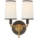 Elkins Two Light Wall Sconce in Bronze with Antique Brass (268|TOB 2068BZ/HAB-L/BT)