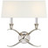 Cross Bouillotte Two Light Wall Sconce in Polished Nickel (268|CHD 1191PN-L)
