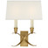 Cross Bouillotte Two Light Wall Sconce in Antique-Burnished Brass (268|CHD 1190AB-L)