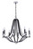 Esme Eight Light Chandelier in Flat Black / Matte White (46|57628-FBMWW)