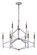 The Reserve Nine Light Chandelier in Matte White / Satin Brass (46|55529-MWWSB)