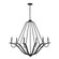 Clive Six Light Chandelier in Carbon Grey and Black Iron (65|447662CK)