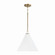 Bradley One Light Pendant in Aged Brass and White (65|350112AW)