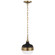 Cadence One Light Pendant in Dark Antique Brass / Matte Black (1|P1282DAB/MB)