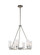 Jonah Six Light Chandelier in Satin Nickel / Chrome (1|F2985/6SN/CH)