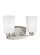 Franport Two Light Wall / Bath in Brushed Nickel (1|4428902-962)