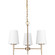 Driscoll Three Light Chandelier in Satin Brass (1|3140403EN3-848)