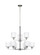 Canfield Nine Light Chandelier in Brushed Nickel (1|3128809EN3-962)