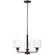 Canfield Three Light Chandelier in Bronze (1|3128803EN3-710)