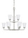 Kerrville Nine Light Chandelier in Brushed Nickel (1|3115209EN3-962)