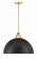 Soto One Light Pendant in Matte Black + Antique Gold (60|SOT-18015-MK-GA)