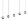 Hemisphere Five Light Linear Pendant in Natural Anodized (69|7508.77)