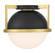 Carlysle One Light Flush Mount in Matte Black w/Warm Brass (51|6-4602-1-143)