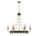 Iris Six Light Chandelier in Matte Black with Warm Brass (51|1-3804-6-143)