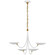 Keira LED Chandelier in Matte White and Hand-Rubbed Antique Brass (268|TOB 5780WHT/HAB)