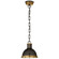 Hicks One Light Pendant in Bronze with Antique Brass (268|TOB 5068BZ/HAB)