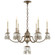 Elizabeth Six Light Chandelier in Burnished Silver Leaf (268|TOB 5036BSL)