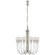Reverie Ten Light Chandelier in Clear Ribbed Glass and Polished Nickel (268|KW 5401CRB/PN)