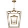 Darlana Double Cage Four Light Lantern in Gilded Iron (268|CHC 2179GI)