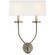 Symmetric Twist Two Light Wall Sconce in Antique Nickel (268|CHD 1612AN-L)