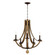 Basque Five Light Chandelier in Driftwood/Anthracite (16|20345DWAR)