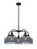 Ballston Urban Five Light Chandelier in Matte Black (405|916-5CR-BK-G73)