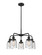 Ballston Urban Five Light Chandelier in Matte Black (405|916-5CR-BK-G54)