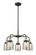 Ballston Urban Five Light Chandelier in Black Antique Brass (405|916-5CR-BAB-G58)