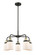 Ballston Urban Five Light Chandelier in Black Antique Brass (405|916-5CR-BAB-G51)