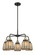 Downtown Urban Five Light Chandelier in Black Antique Brass (405|916-5CR-BAB-G146)