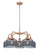 Ballston Urban Five Light Chandelier in Antique Copper (405|916-5CR-AC-G73)