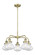 Downtown Urban Five Light Chandelier in Antique Brass (405|916-5CR-AB-G322)