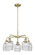 Downtown Urban Five Light Chandelier in Antique Brass (405|916-5CR-AB-G302)