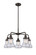 Ballston Urban Five Light Chandelier in Antique Brass (405|916-5CR-AB-G192)