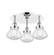 Downtown Urban Three Light Flush Mount in Polished Chrome (405|916-3C-PC-G322)