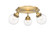 Ballston Urban Three Light Flush Mount in Brushed Brass (405|916-3C-BB-G202-6)