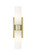 Downtown Urban Two Light Bath Vanity in Antique Brass (405|617-2W-AB-G617-11SWH)