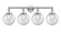 Edison Four Light Bath Vanity in Polished Nickel (405|616-4W-PN-G204-8)