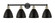 Edison Four Light Bath Vanity in Black Antique Brass (405|616-4W-BAB-MBD-75-BK)