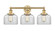 Edison Three Light Bath Vanity in Brushed Brass (405|616-3W-BB-G72)