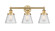 Edison Three Light Bath Vanity in Brushed Brass (405|616-3W-BB-G64)